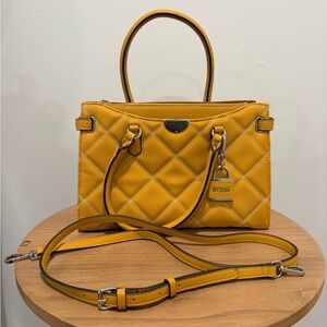 Synthetic leather quilted handbag Guess satchel